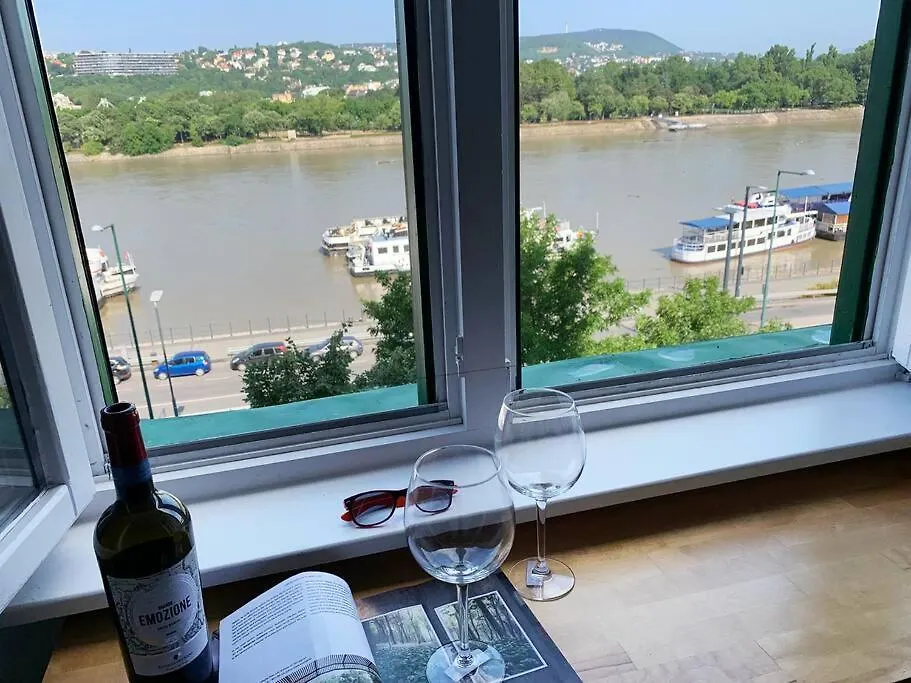 Unique View On Danube, Margaret Island, Buda Hills Budapest