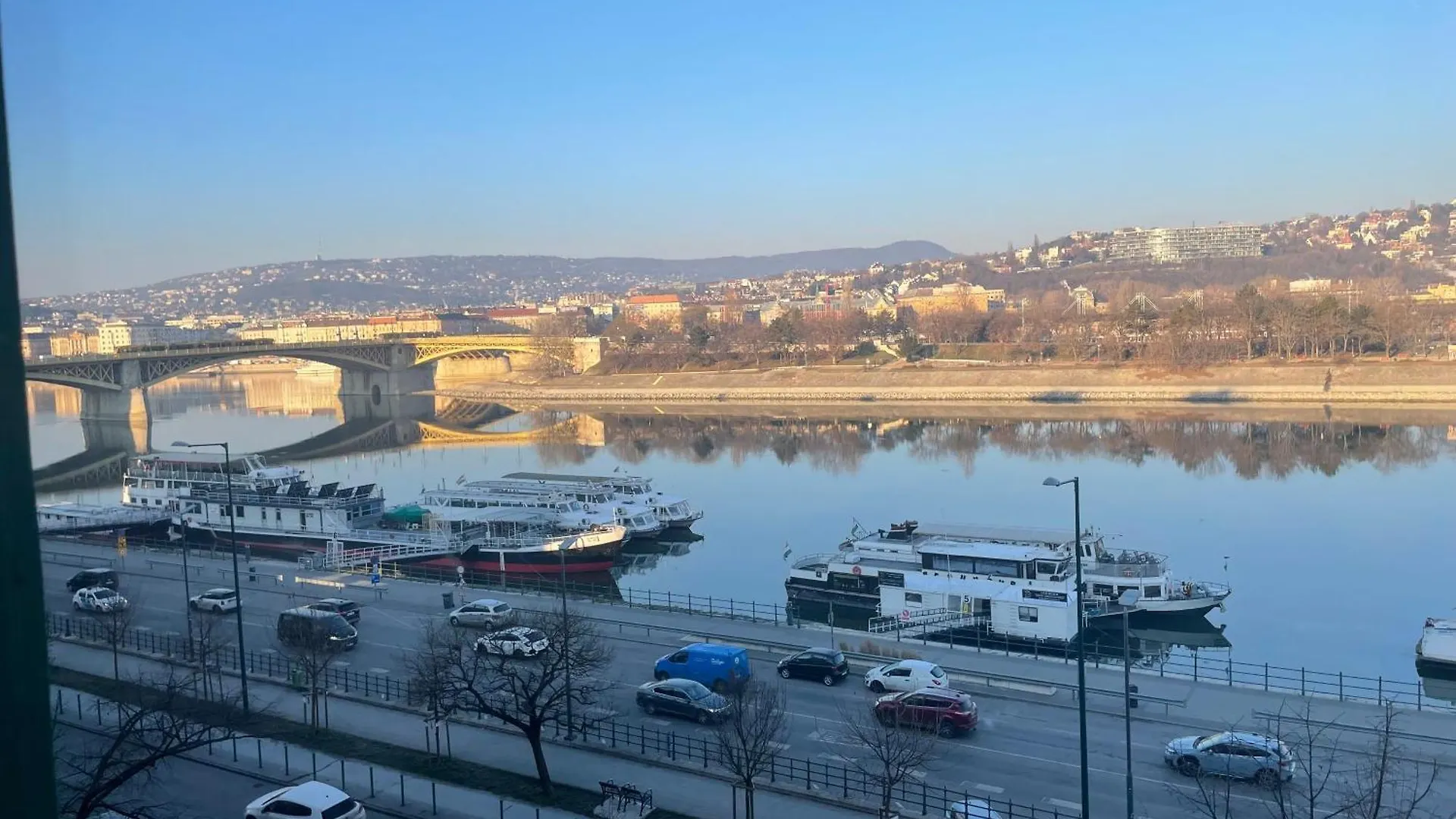 Unique View On Danube, Margaret Island, Buda Hills Budapest